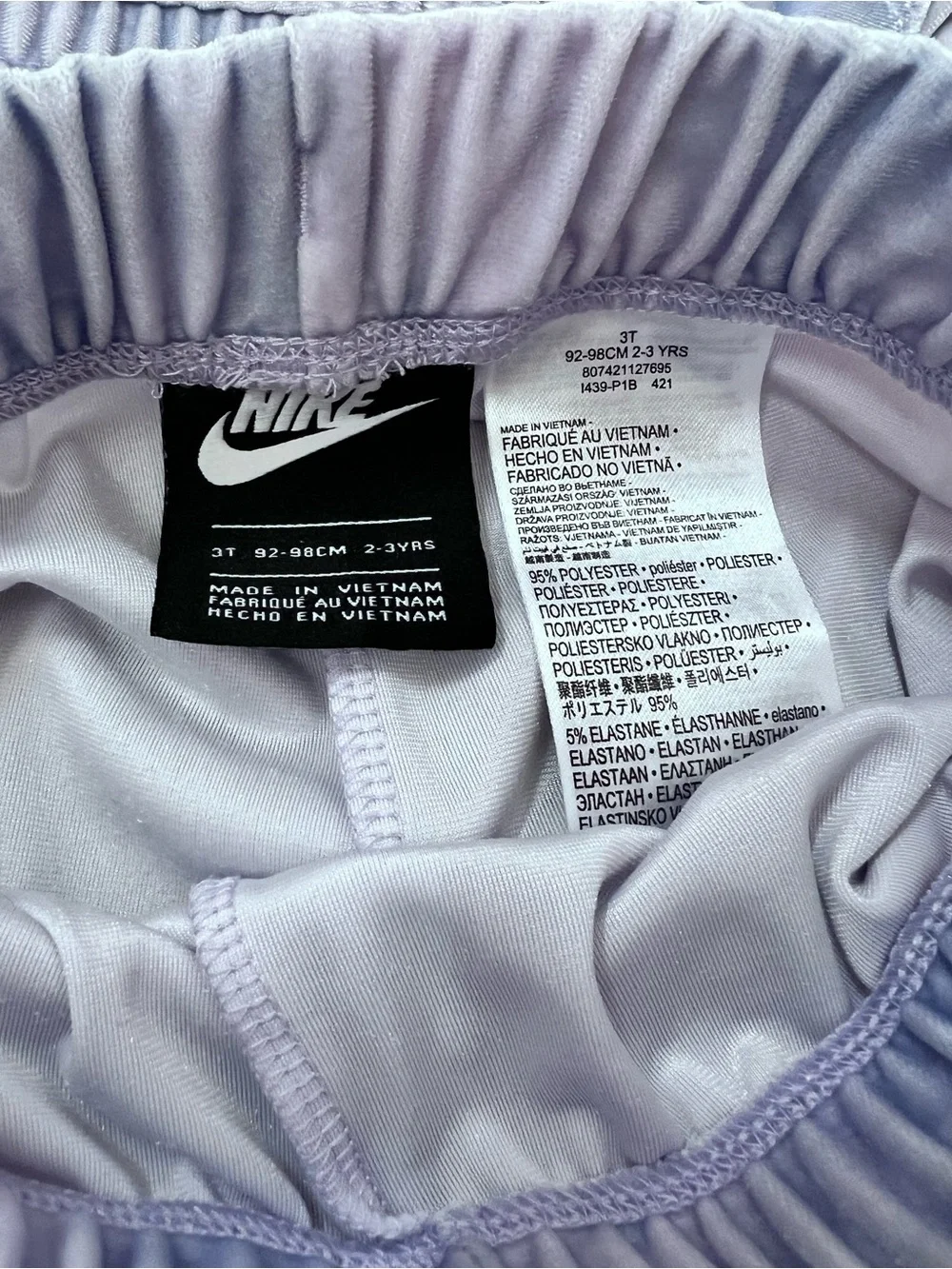 Nike Kids' Lavender Tie-Dye Sweatshirt & Joggers Set 3T